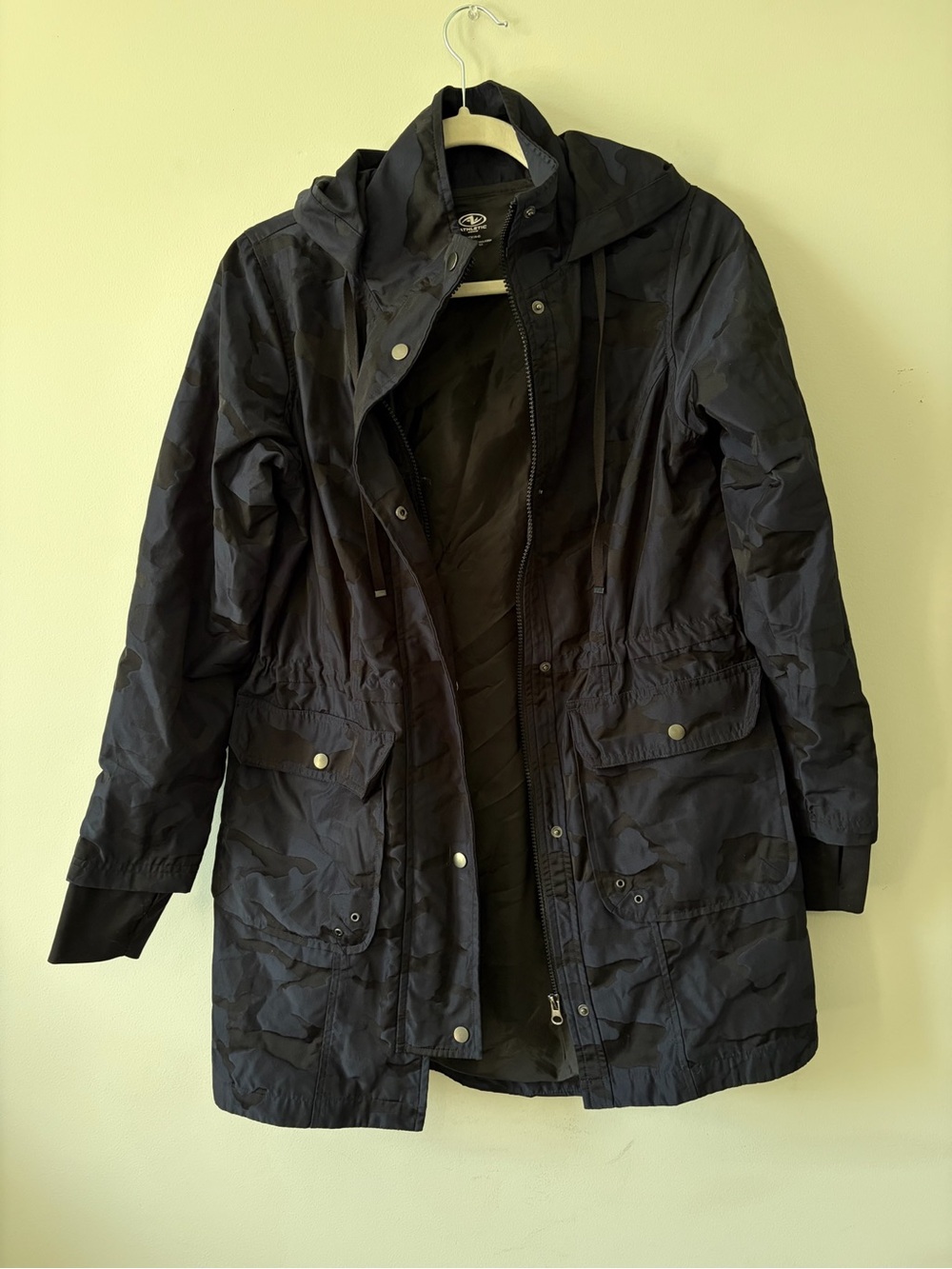 Athletic Works Black Hooded Utility Jacket